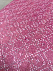 Baby pink jaali kasuti blouse front embroidery design